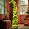 5 ft Christmas Whimsical Pop up Curved Tree(Green)12.72"D x 12.6"W x 3.35"H